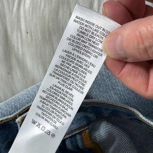 Frame Denim Le Original Slim Straight Raw Hem Jeans In Clash Wash Sz 32 - Picture 3 of 8